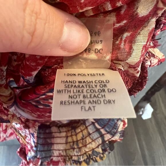 Ecru Print sheer Blouse - Picture 7 of 7